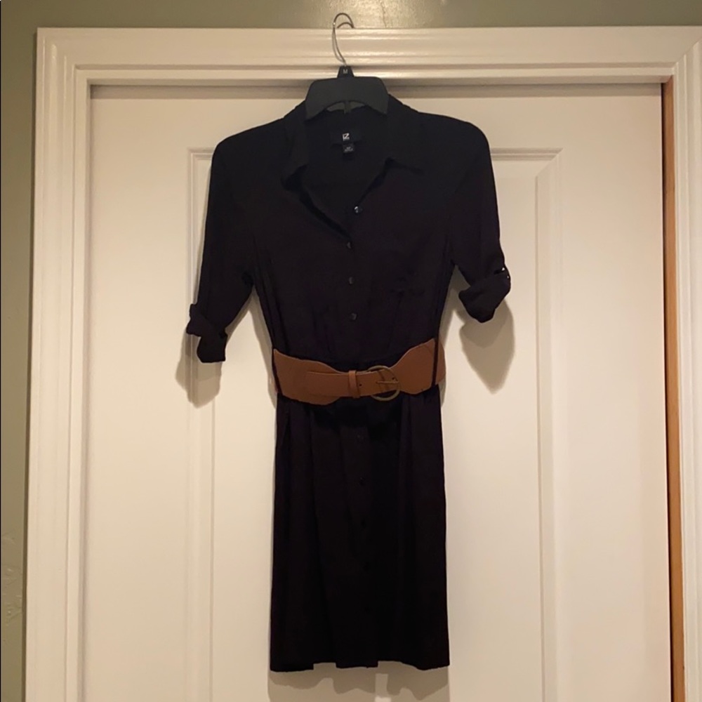 Button-Up Black Dress